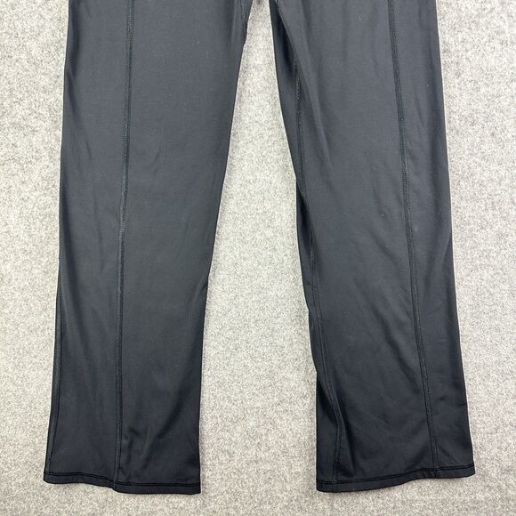 Free People FP Movement Shanti Straight Leg Pants Womens M Black Crossover Waist - Picture 3 of 15